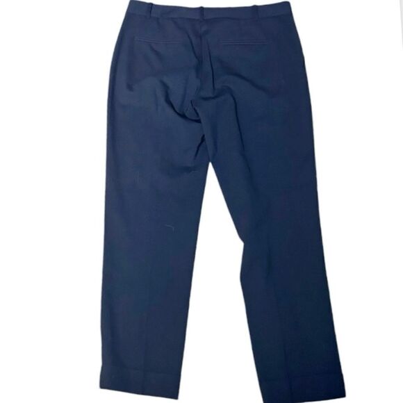 Club Monaco Navy Blue Italian Tropical Wool Cuffed Hem Straight Leg Pants Size 0 - Picture 2 of 11